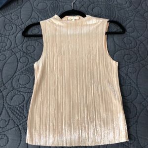 Anthropologie gold sleeveless tank